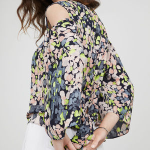 BCBGMaxAzria Skipper Cold Shoulder Blouse
